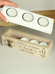 Personalised Highland Cow Candle Holder by PMC - Image 2 of 3