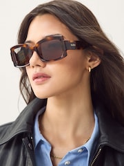 Max Mara Brown Square Sunglasses In - Image 11 of 11