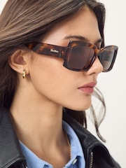 Max Mara Brown Square Sunglasses In - Image 9 of 11