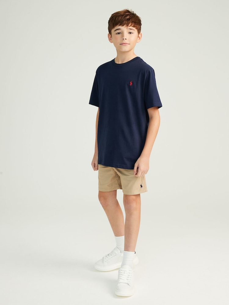 Polo Ralph Lauren Blue Boys Jersey Crewneck T-Shirt - Image 2 of 3 Polo Ralph Lauren Blue Boys Jersey Crewneck T-Shirt - Image 2 of 3
