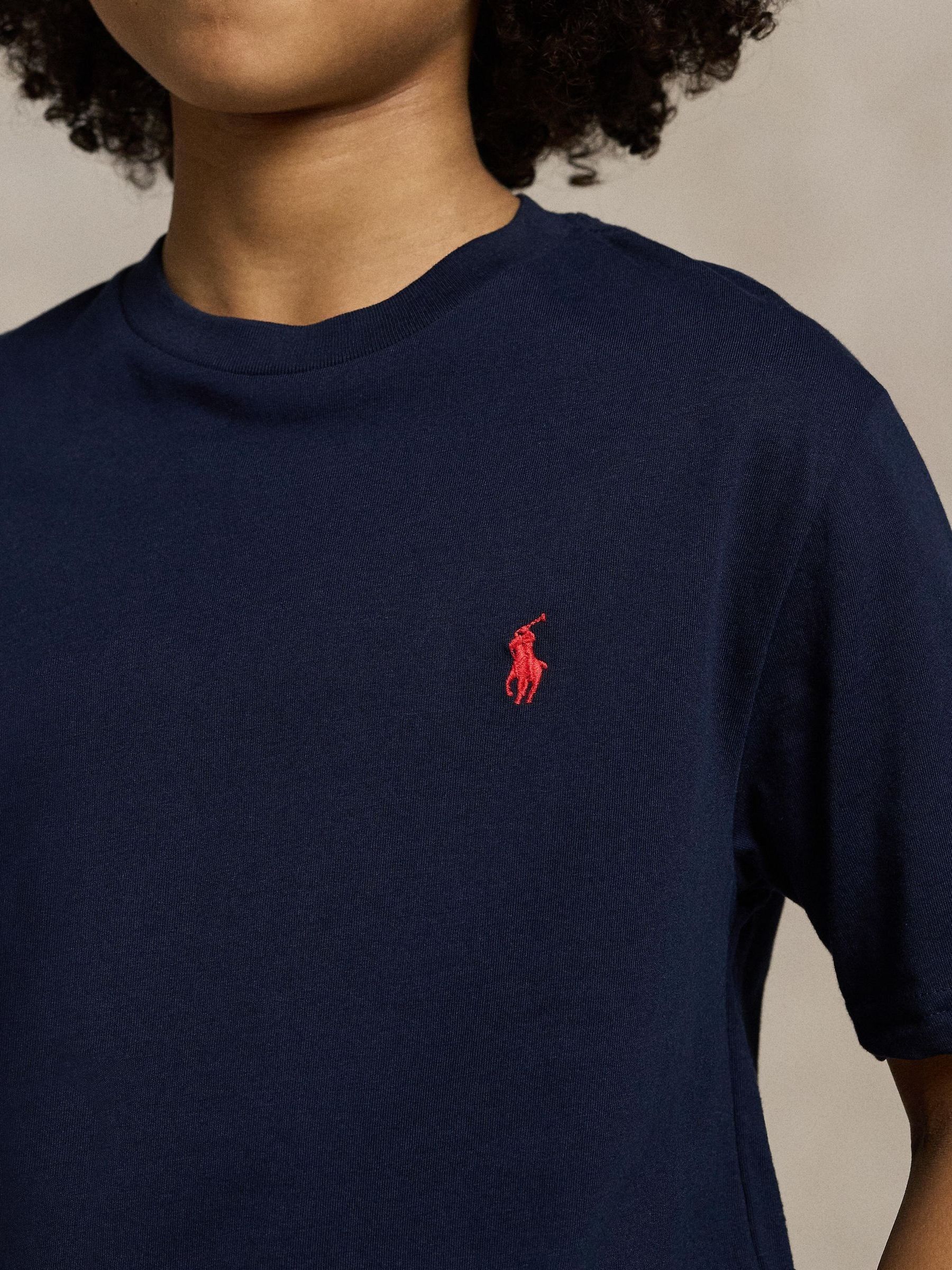 Buy Polo Ralph Lauren Navy Jersey Short Sleeve T-Shirt from the