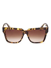 Max Mara Square Brown Sunglasses In Blonde Havana - Image 1 of 8