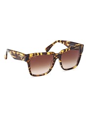 Max Mara Square Brown Sunglasses In Blonde Havana - Image 2 of 8