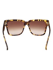 Max Mara Square Brown Sunglasses In Blonde Havana - Image 5 of 8