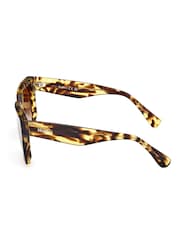 Max Mara Square Brown Sunglasses In Blonde Havana - Image 7 of 8
