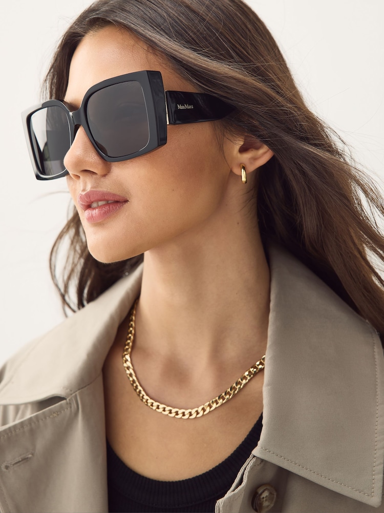 Max Mara Modern Shiny Black Sunglasses - Image 12 of 12 Max Mara Modern Shiny Black Sunglasses - Image 12 of 12