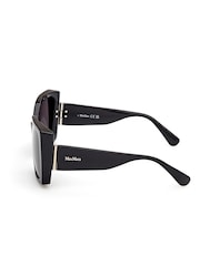 Max Mara Modern Shiny Black Sunglasses - Image 5 of 9