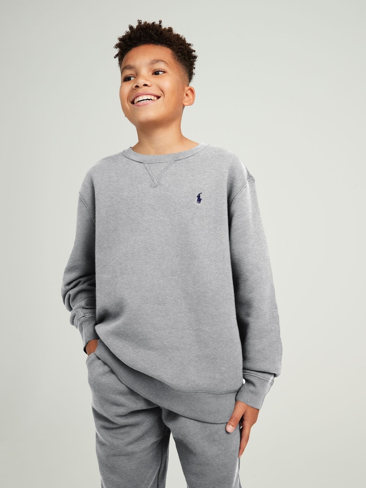 Polo Ralph Lauren Grey Boys Jersey Logo Sweatshirt - Image 1 of 2