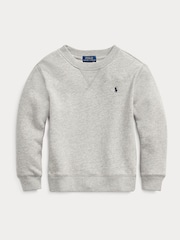 Gri - Polo Ralph Lauren Boys Jersey Logo Sweatshirt - Imaginea 4 din 5