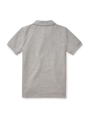 Polo Ralph Lauren Grey Cotton Pique Polo Shirt - Image 9 of 9