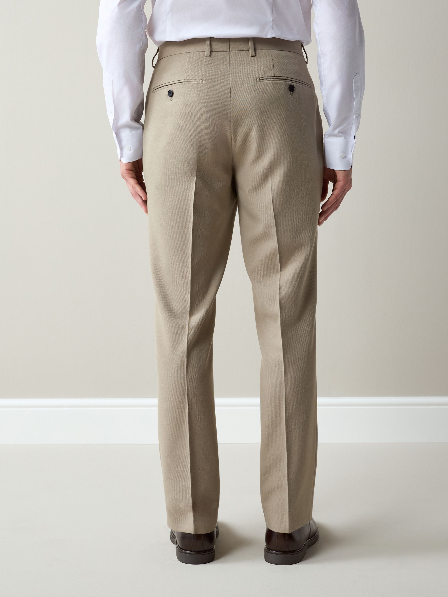 Buy Stone Slim Fit Textured Suit Trousers from the Next UK online shop