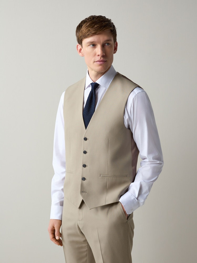 Stone Textured Suit Waistcoat - Image 2 of 8