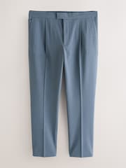 Steel Blue Regular Tapered Fit N. Premium Smart Trousers with Elasticated Waistband - Image 5 of 8