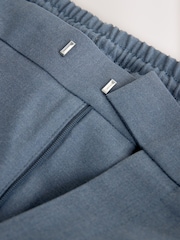 Steel Blue Regular Tapered Fit N. Premium Smart Trousers with Elasticated Waistband - Image 7 of 8