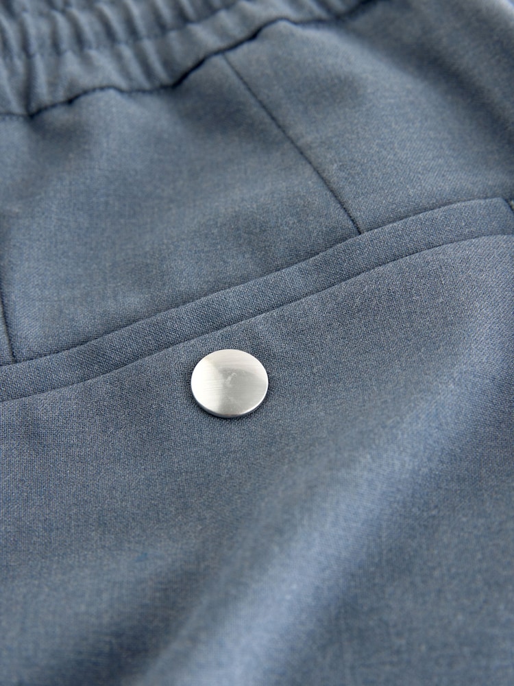 Steel Blue Regular Tapered Fit N. Premium Smart Trousers with Elasticated Waistband - Image 8 of 8