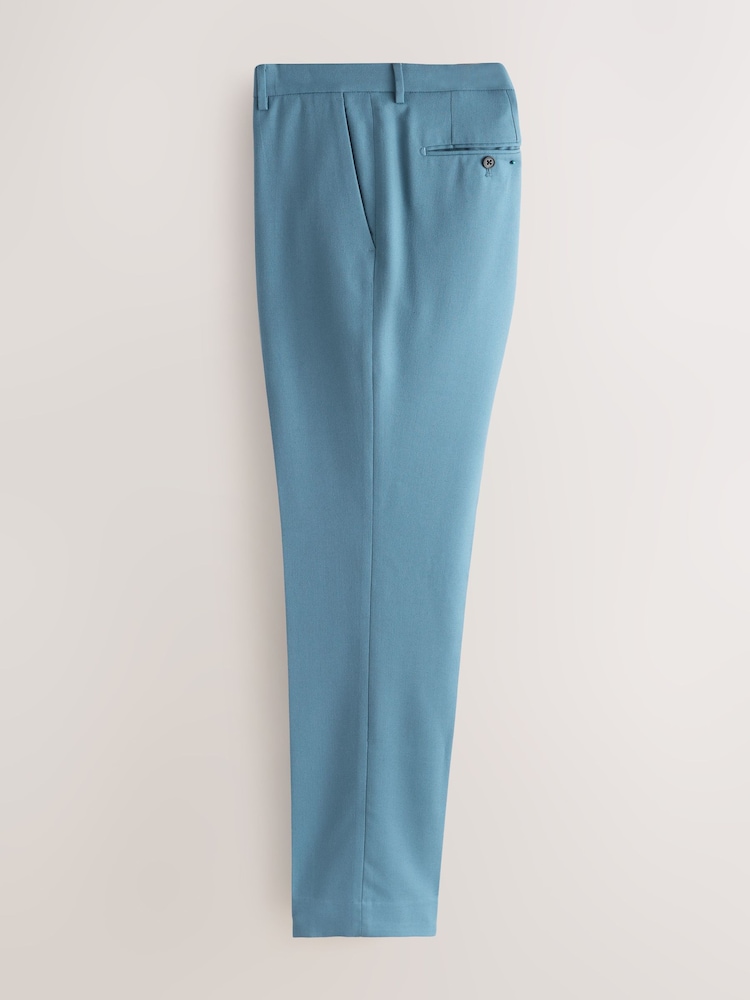 light blue slim fit dress pants Athletic Fit Stretch Suit Pants - Heathered Blue 40W main image 0