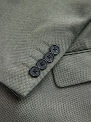 Green Regular Fit Textured Suit Jacket - Image 11 of 11