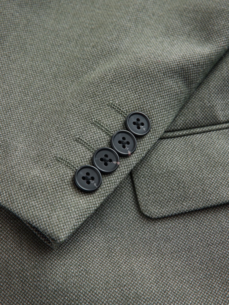 Green Regular Fit Textured Suit Jacket - Image 11 of 11