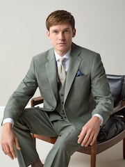 Green Regular Fit Textured Suit Jacket - Image 2 of 11
