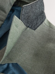 Green Regular Fit Textured Suit Jacket - Image 9 of 11