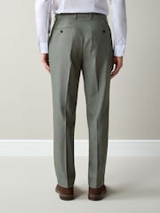 Green Regular Fit Textured Suit Trousers - Image 3 of 9