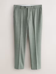 Green Regular Fit Textured Suit Trousers - Image 5 of 9