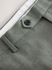 Green Regular Fit Textured Suit Trousers - Image 8 of 9