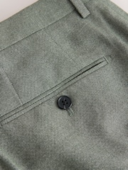 Green Regular Fit Textured Suit Trousers - Image 9 of 9