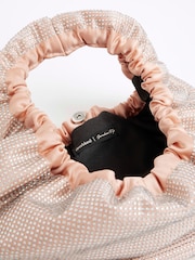 River Island Pink Satin Ruched Diamante Bag - Image 6 of 6