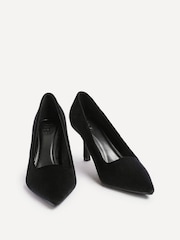 Linzi Black Velvet Kat Closed Court Stiletto Heels - Image 3 of 5