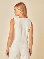 Nobodys Child White Fine Gauge Knitted Waistcoat - Image 2 of 5