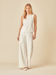 Nobodys Child White Fine Gauge Knitted Waistcoat - Image 4 of 5