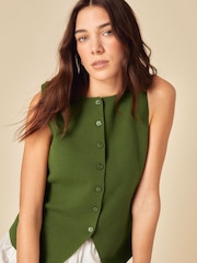 Nobodys Child Green Fine Gauge Knitted Waistcoat - Image 2 of 5