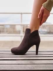 Linzi Brown Layara Platform Ankle Boots With Stiletto Heels - Image 1 of 5
