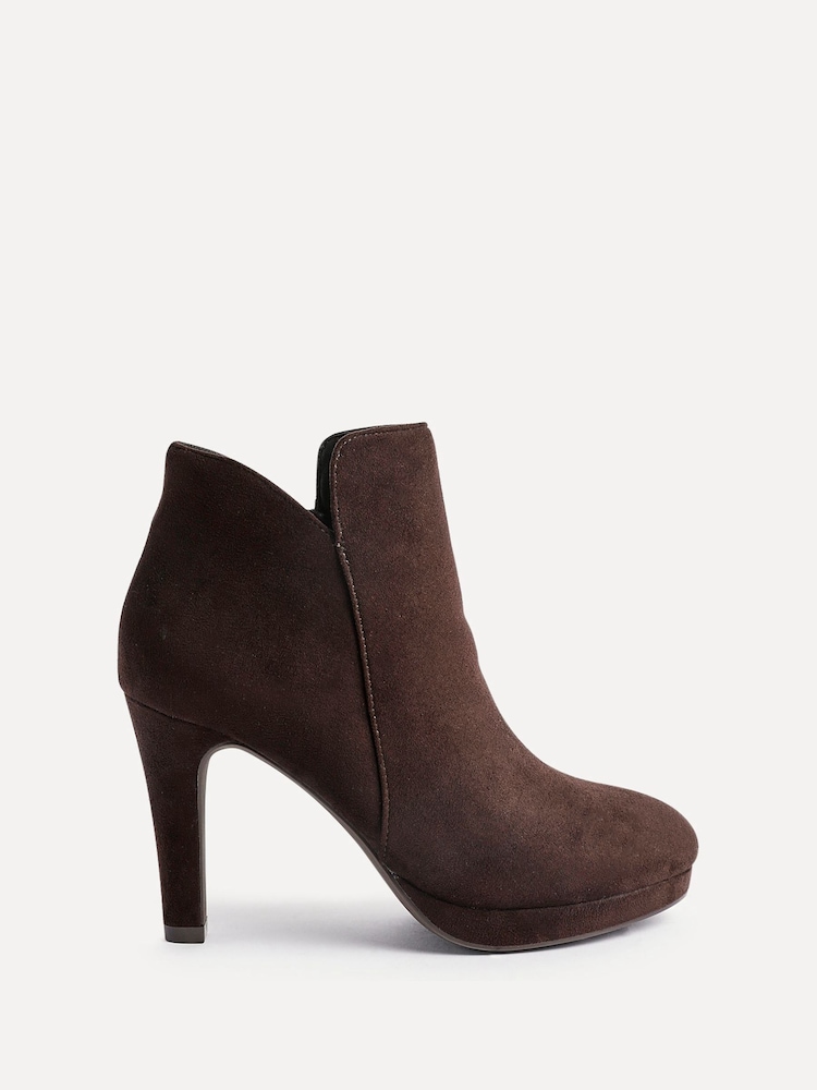 Linzi Brown Layara Platform Ankle Boots With Stiletto Heels - Image 2 of 5