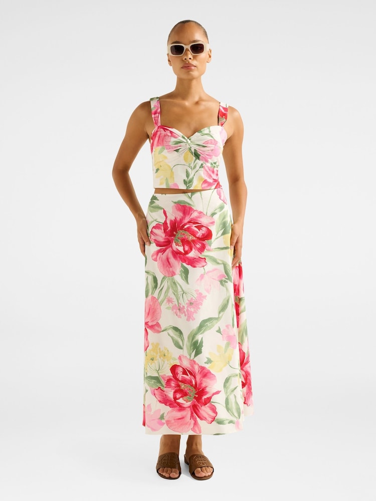Forever New Pink Talia Twist Front Bustier Tank top - Image 5 of 5