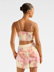 Forever New Linen Blend Annie Tie Front Top - Imagem 2 de 5