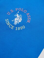 U.S. Polo Assn Blue Girls Oversized Graphic Print T-Shirt & Leggings Set - Image 5 of 5