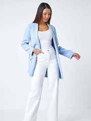 Roman Blue Longline Blazer Jacket - Image 2 of 5