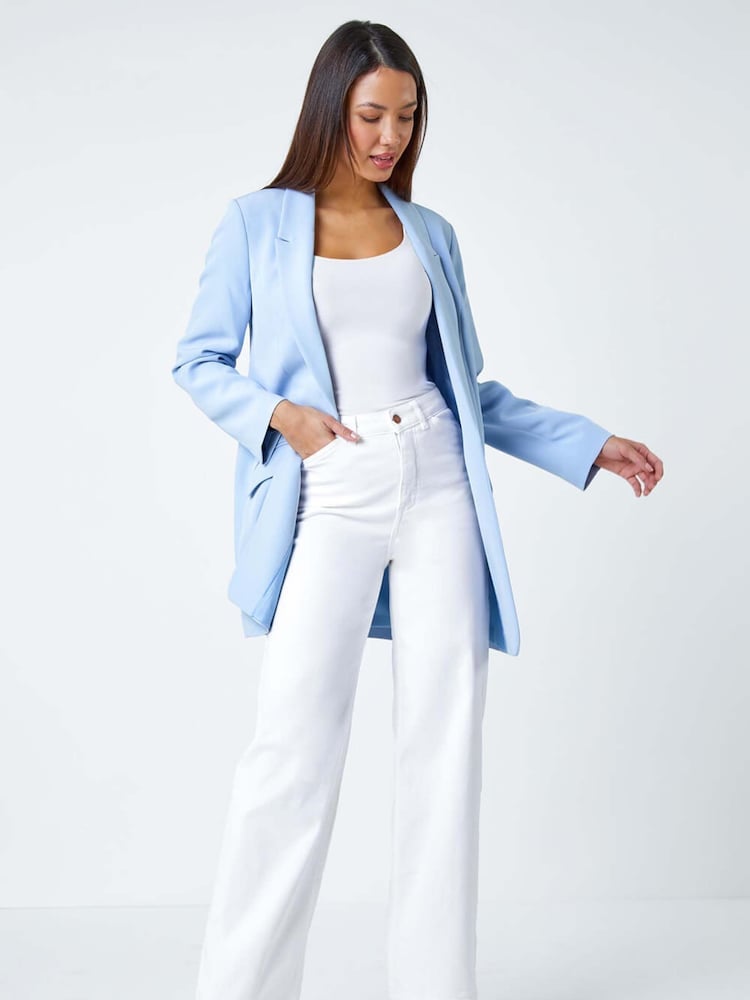 Roman Blue Longline Blazer Jacket - Image 2 of 5