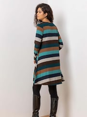 Roman Stripe Print Pocket Swing Dress - Imagem 2 de 4