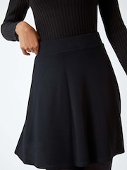 Roman Black Elastic Waist Stretch A Line Skater Skirt - Image 5 of 5
