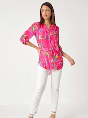 Roman Pink Floral Print Longline Blouse - Image 3 of 5
