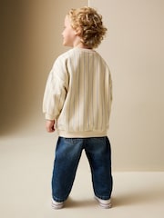 Ecru Elephant Striped All-Over Print Crew Neck Sweatshirt (3mths-7yrs) - Image 3 of 8