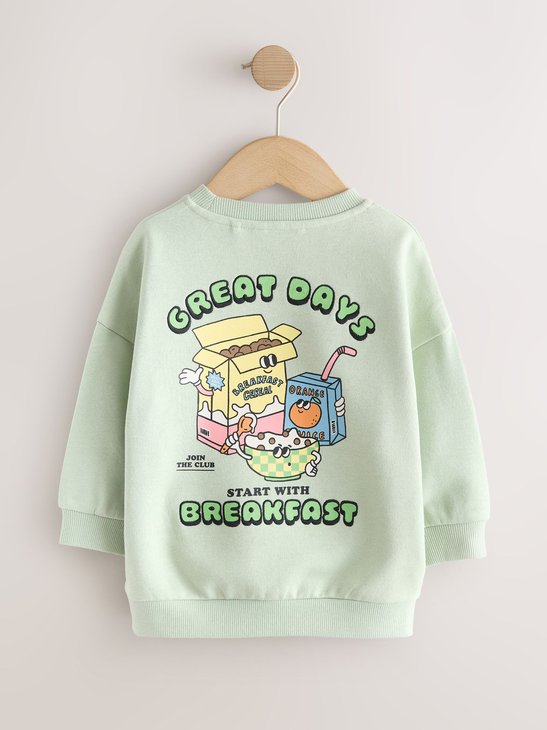 Buy Back Print Print Crew Neck Sweatshirt (3mths-7yrs) from the