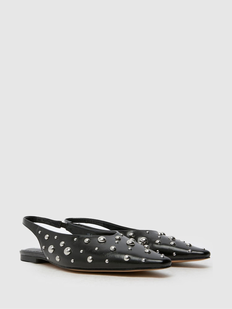 Schuh Lotten Stud Ballerinas - Image 2 of 4