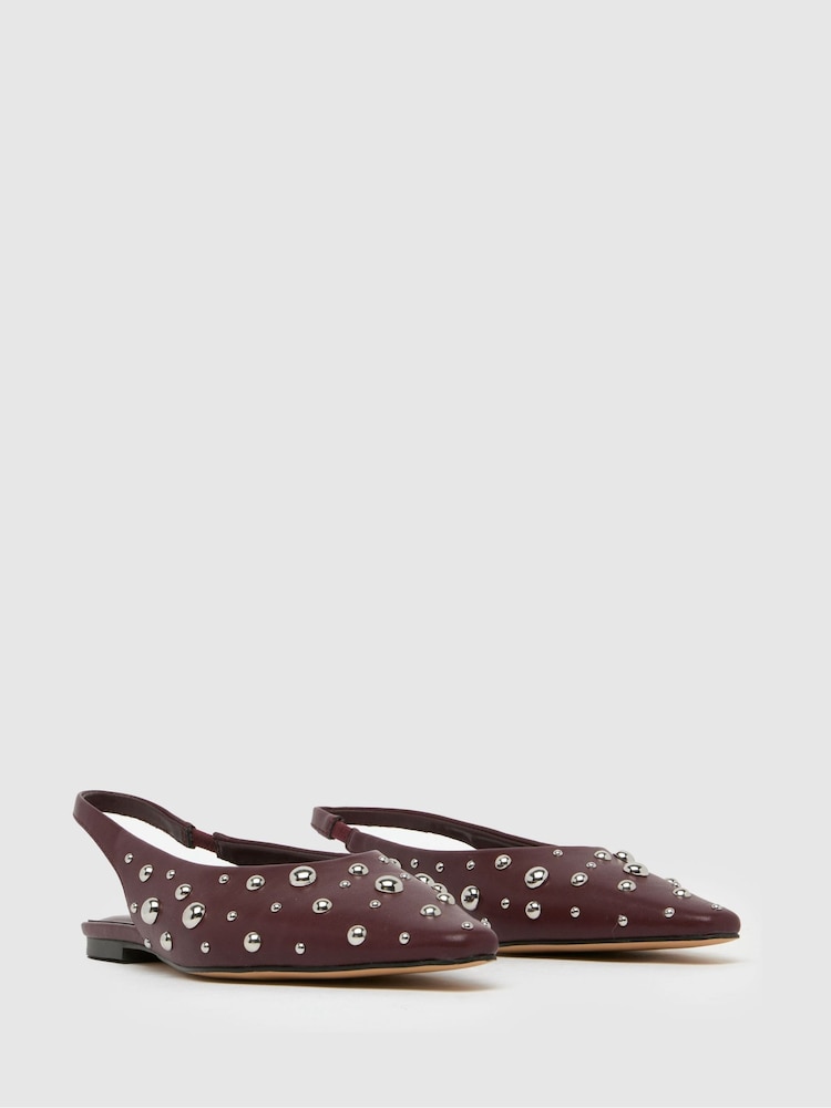 Schuh Lotten Stud Ballerinas - Image 2 of 4