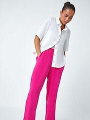 Roman Pink Petite Linen Mix Trousers - Image 1 of 5