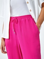 Roman Pink Petite Linen Mix Trousers - Image 5 of 5