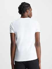 Blanco - Calvin Klein Slim Cotton T-Shirt - Imagen 2 de 5